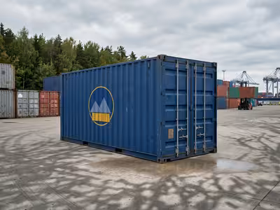 20ft High Cube Cargo Worthy used shipping container on the Aurora, Colorado yard