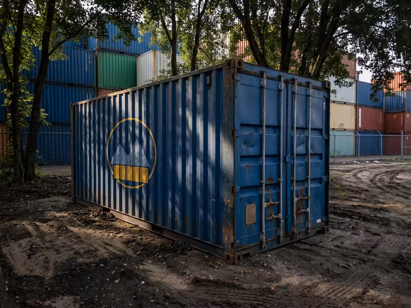 20ft Standard As-Is used shipping container at the Aurora, Colorado yard