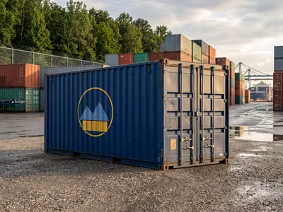 20ft Standard Cargo Worthy used shipping container on the Aurora, Colorado yard