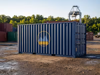 20ft Standard One-Trip used shipping container on the Aurora, Colorado yard