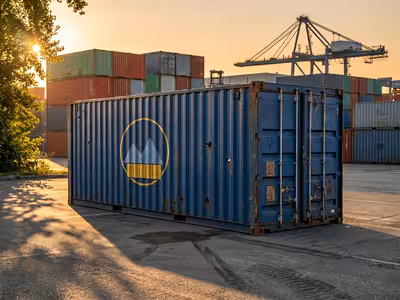 40ft High Cube As-Is used shipping container on the Aurora, Colorado yard