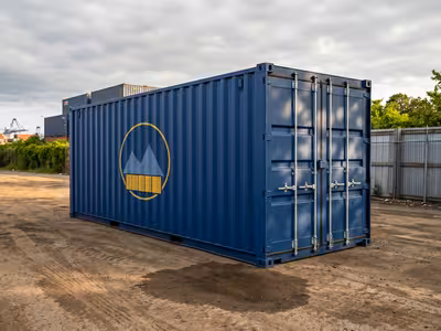 40ft High Cube One-Trip used shipping container on the Aurora, Colorado yard