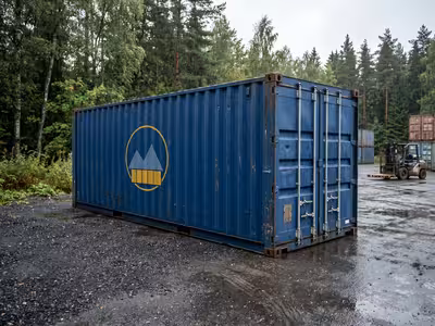 40ft Standard Cargo Worthy used shipping container on the Aurora, Colorado yard
