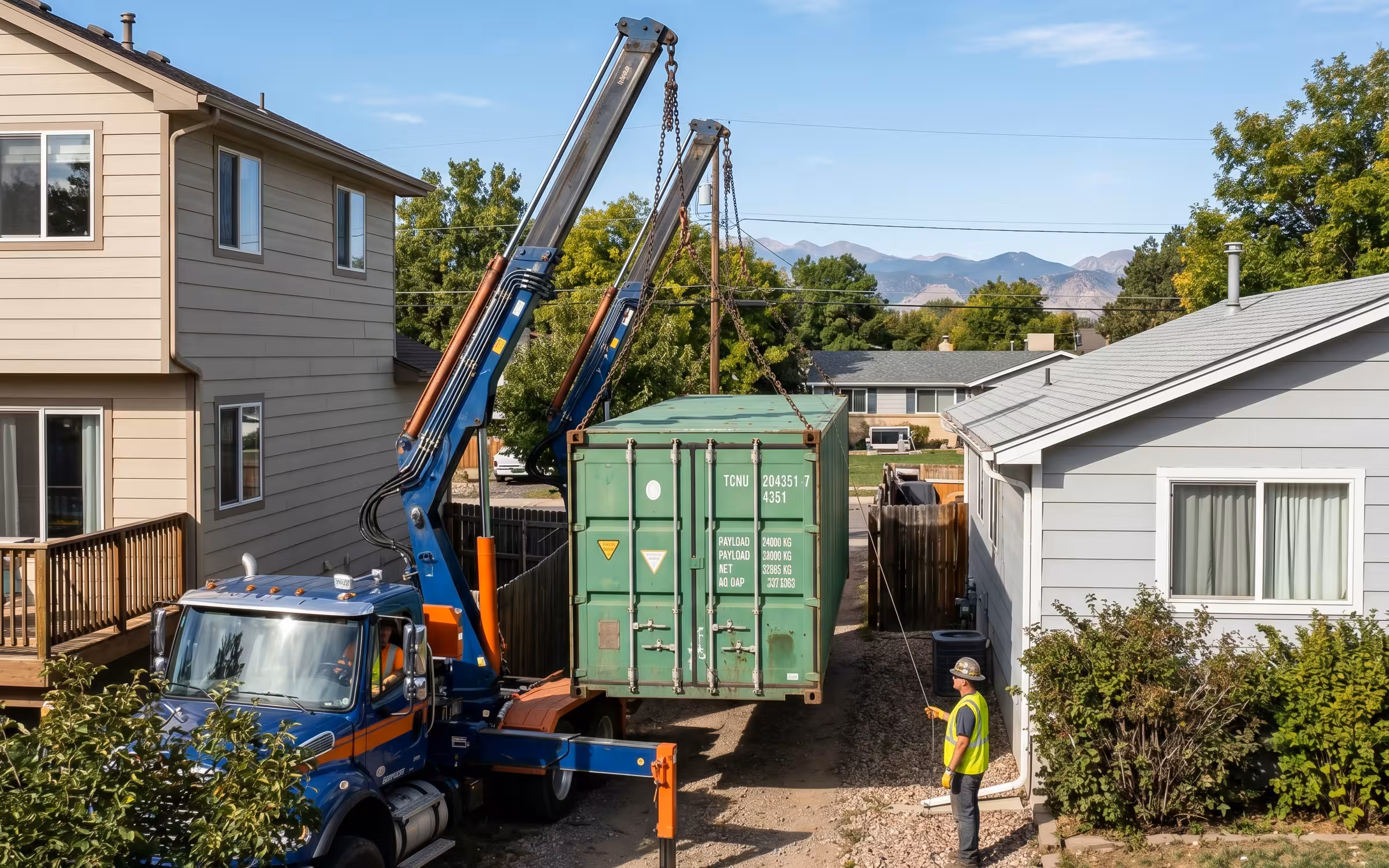 Side-Lifter container delivery in the Aurora, Colorado area
